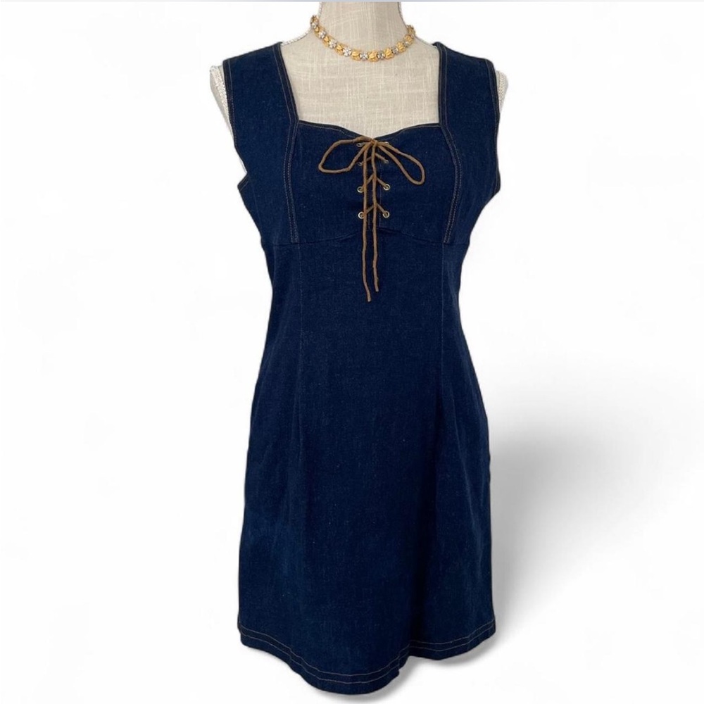 Vintage 90s Y2K Denim Mini Dress